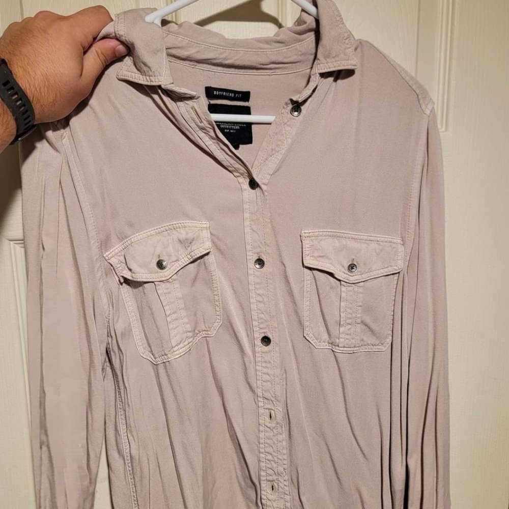 Light Pink American Eagle Flannel (S)